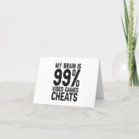 My Brain is 99 Video Games Cheats Funny Gamer Gift