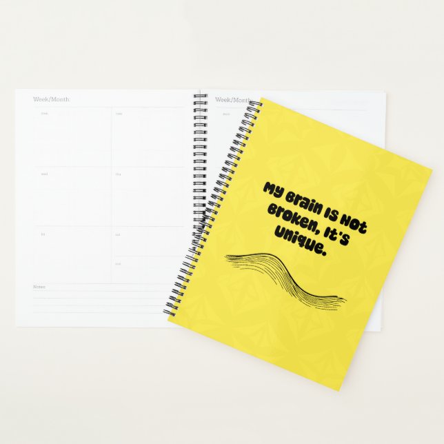 My Brain Not Broken It's Unique Neurodiversity Planner (Display)