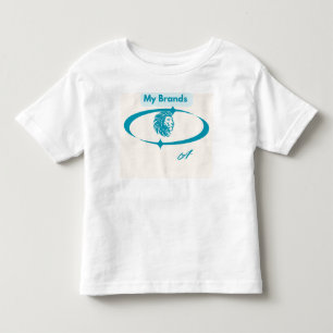 My Brands" Elegant Blue Lion Logo Custom Design Toddler T-Shirt