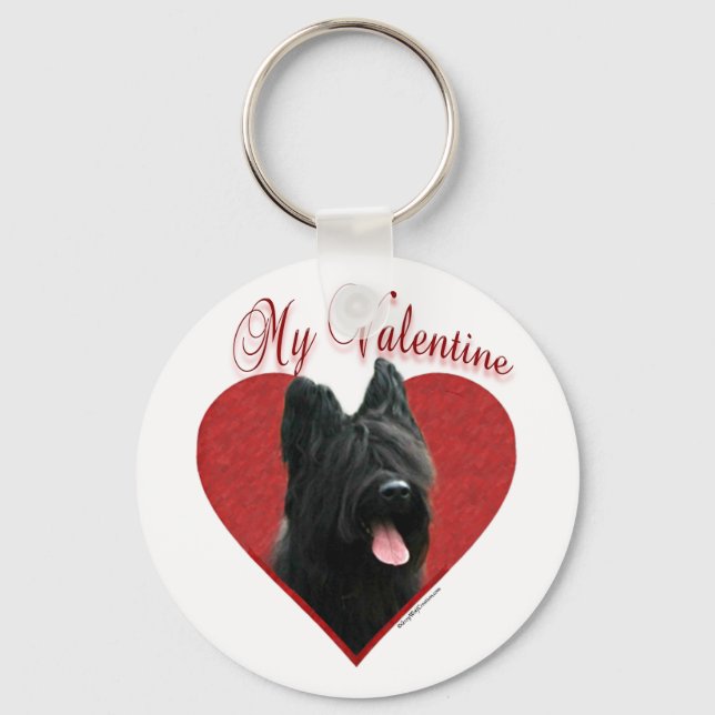 My Briard Valentine Key Ring (Front)
