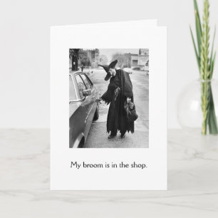 My Broom is in the Shop, Card