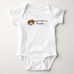 My brother is a Beagle Baby Bodysuit