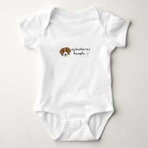 my brother is a beagle baby bodysuit