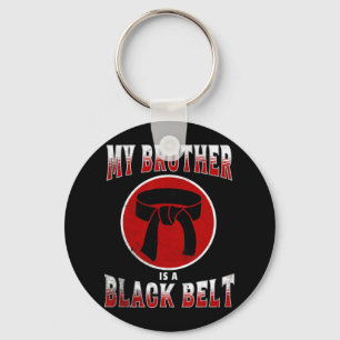 My Brother Is A Black Belt Martial Arts Tee Karate Key Ring