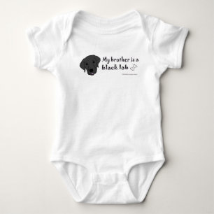 My brother is a Black Lab Baby Bodysuit