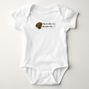 My brother is a Chocolate Lab Baby Bodysuit