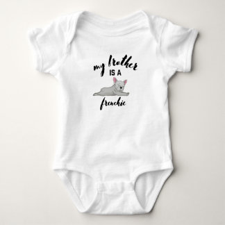 My brother is a frenchie design baby bodysuit