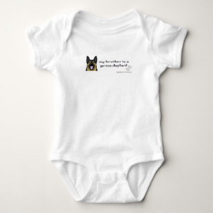 My brother is a German Shepherd Baby Bodysuit