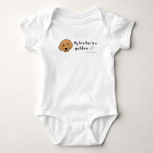 My brother is a Golden Retriever Baby Bodysuit
