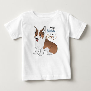 My brother is a Sabile Corgi Baby T-Shirt