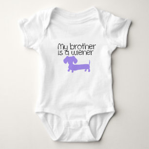 My Brother is a Wiener Dachshund Baby Outfit Gift Bodysuit