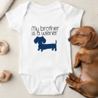 My Brother is a Wiener Outfit Baby Announcement