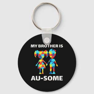 My Brother Is Awesome Autism Awareness Siblings Au Key Ring
