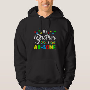 My Brother Is Awesome Puzzle Piece Autism Awarenes Hoodie