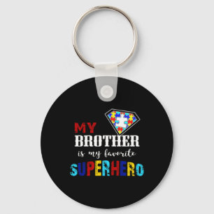 My Brother Is My Favourite Superhero Autism Awaren Key Ring