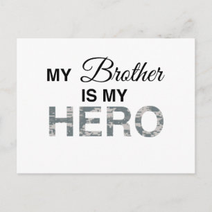 My Brother is my Hero Digital Camouflage Postcard