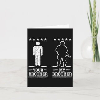 My Brother Military Pride USA Patriotic Card
