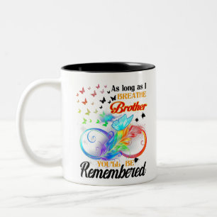 My Brother My Guardian Angel For Men Women Lost Br Two-Tone Coffee Mug