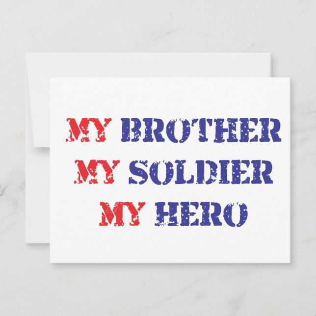 My brother, my soldier, my hero invitation (Front)