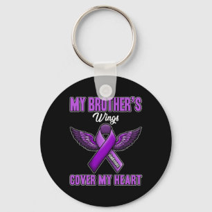 My Brother's Wings Cover My Heart End Overdose Key Ring