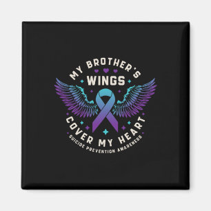 My Brother's Wings Cover My Heart Suicide Preventi Magnet