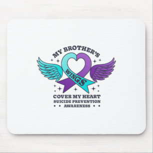 My Brother's Wings Cover My Heart Suicide Preventi Mouse Mat
