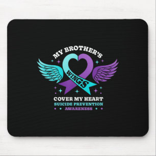 My Brothers Wings Cover My Heart Suicide Preventio Mouse Mat