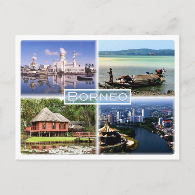 MY Brunei - Indonesia - Borneo - Mosque Omar Ali - Postcard (Front)