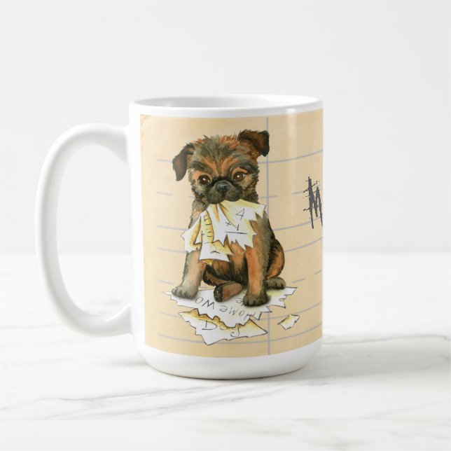 My Brussels Griffon Ate My Homework Coffee Mug (Left)
