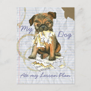 My Brussels Griffon Ate My Lesson Plan Postcard