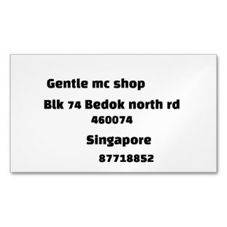 My bu 	Magnetic business card