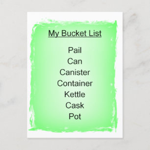 My Bucket List Postcard