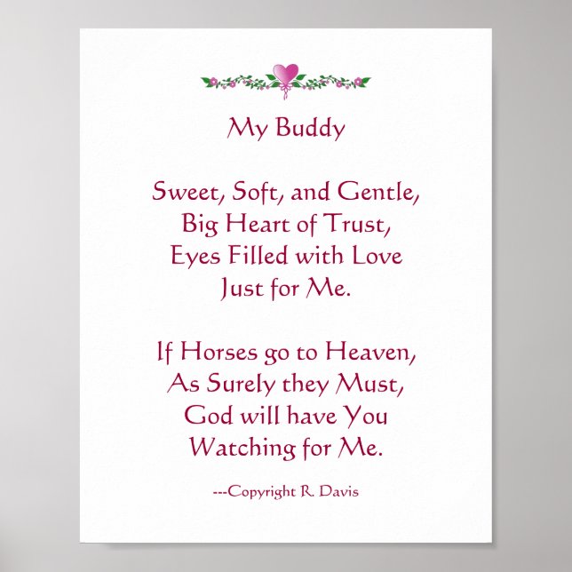 My Buddy - Horse Poster (Front)
