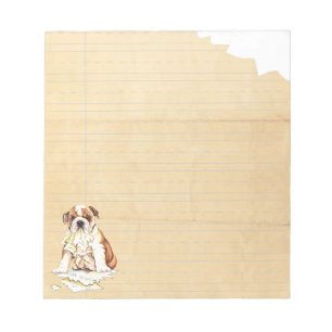 My Bulldog Ate My Homework Notepad