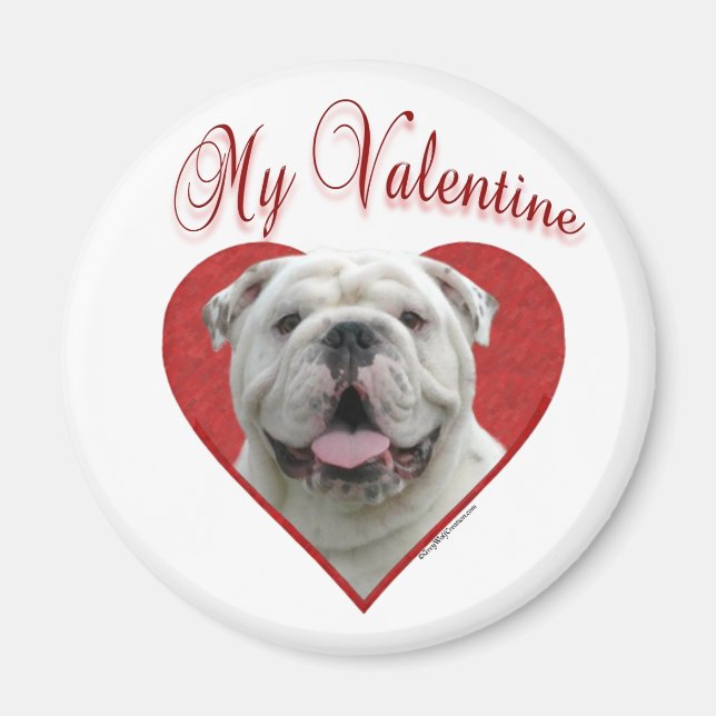 My Bulldog Valentine Magnet (Front)