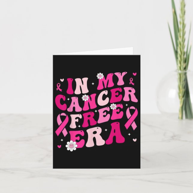 My Cancer Free Era Survivor Breast Cancer Awarenes Card (Front)