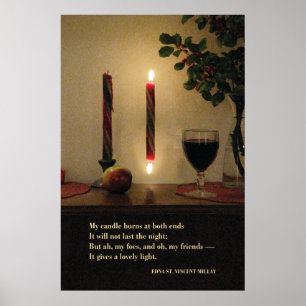 My Candle Burns at Both Ends--Millay 24W x 36H Poster