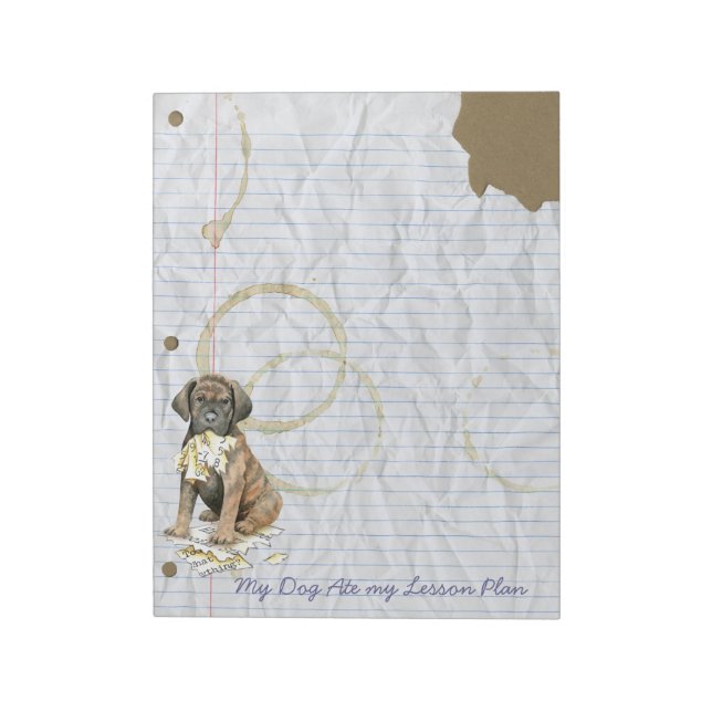My Cane Corso Ate My Lesson Plan Notepad (Rotated)