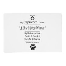 My Capricorn Canine Zodiac Dog Feeding Mat
