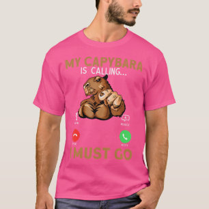 My Capybara Is Calling I Must Go Rodent Muscle Cap T-Shirt