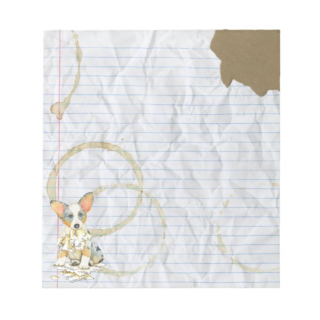 My Cardigan Welsh Corgi Ate my Lesson Plan Notepad (Front)