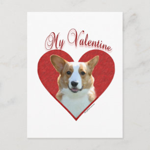 My Cardigan Welsh Corgi Valentine Holiday Postcard