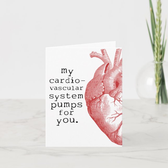 My Cardiovascular System Pumps for You Card (Front)