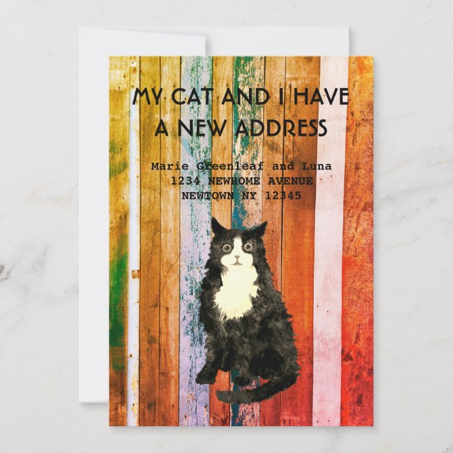 My cat and I have moved Announcement (Front)