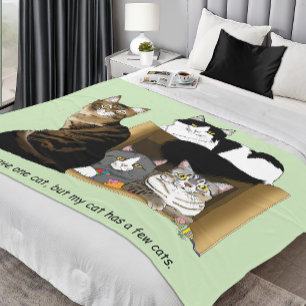 My Cat has Cats Fleece Blanket