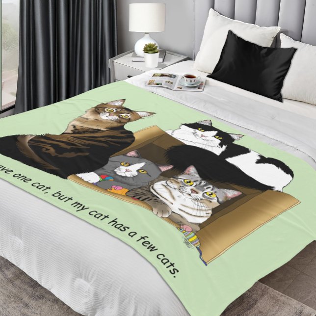 My Cat has Cats Fleece Blanket (Creator Uploaded)