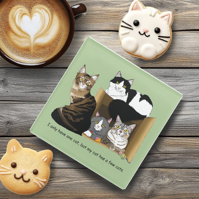 My Cat has Cats Glass Coaster (Creator Uploaded)