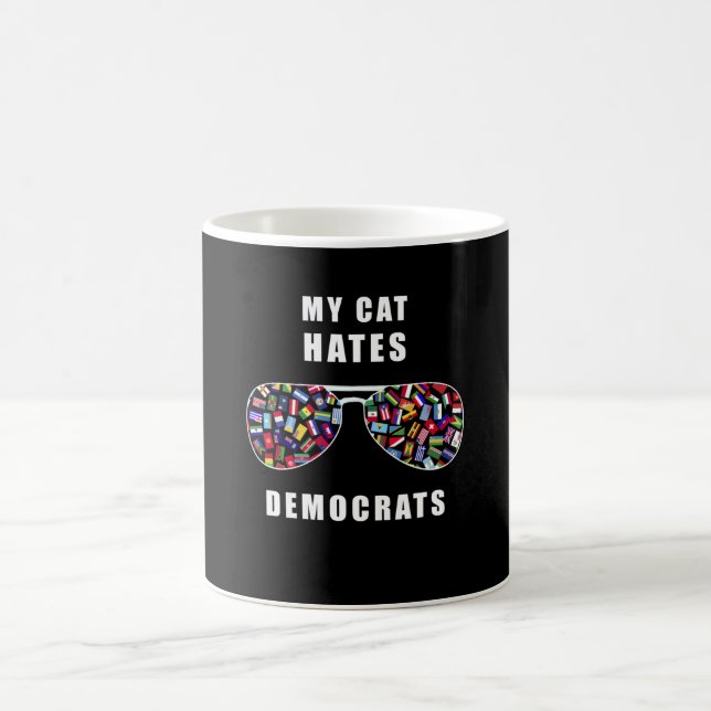My cat hates democrats coffee mug (Center)