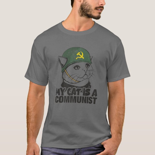 My Cat Is A Communist T-Shirt (Front)