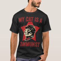 My Cat Is A Communist Vintage Funny Cat Lover Sayi